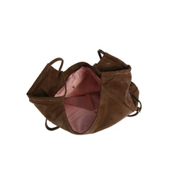 Soft Suede Buckle Slouch Tote
