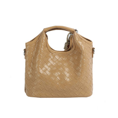 Woven Embossed Charm 2-Piece Tote Set