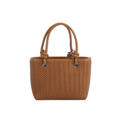 Fishtail Embossed Woven Charm Mini Tote