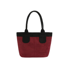 Two-Tone Suede Touch Tote