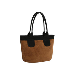 Two-Tone Suede Touch Tote