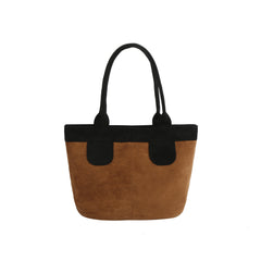 Two-Tone Suede Touch Tote