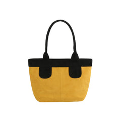 Two-Tone Suede Touch Tote