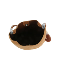 Plush Charm Suede Shoulder Bag Set