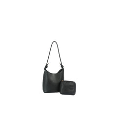 Knotted Strap Faux Leather Hobo Shoulder Bag with Matching Pouch
