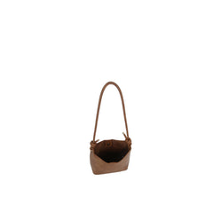 Knotted Strap Faux Leather Hobo Shoulder Bag with Matching Pouch