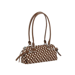 Polka Dot Barrel Shoulder Bag