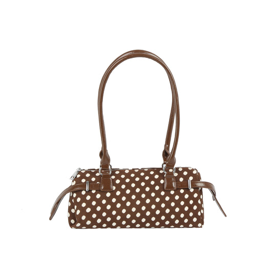 Polka Dot Barrel Shoulder Bag