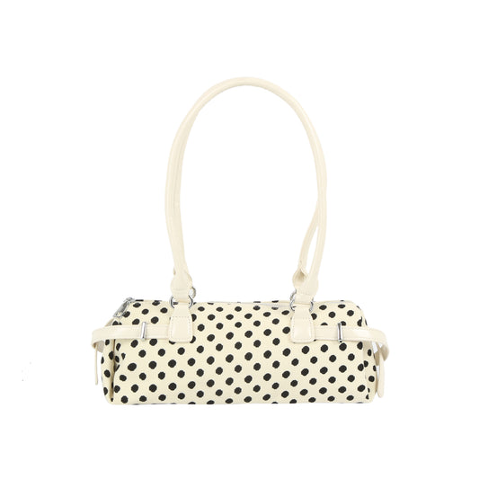 Polka Dot Barrel Shoulder Bag