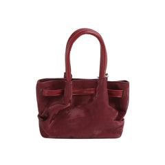 Mini Suede Bucket Satchel