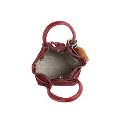 Mini Suede Bucket Satchel