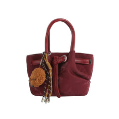 Mini Suede Bucket Satchel