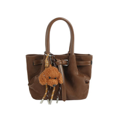 Mini Suede Bucket Satchel