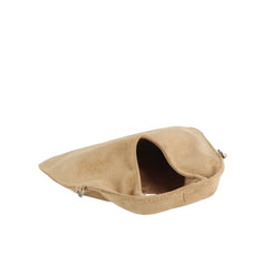 Suede Triangle Handle Hobo