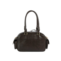 Ribbon Accent Multi-Pocket Shoulder Bag