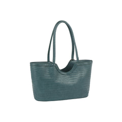 Woven Bead-Charm Shoulder Tote