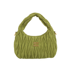 Mini Quilted Faux Suede Hobo Bag