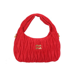 Mini Quilted Faux Suede Hobo Bag