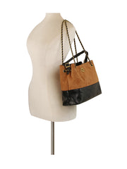 Quilted Chain-Link Shoulder Tote