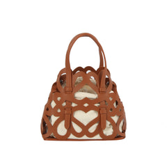 Cutout Cage Mini Tote with Canvas Inner Pouch