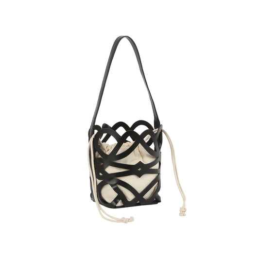 Cutout Cage Bucket Crossbody