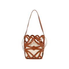 Cutout Cage Bucket Crossbody
