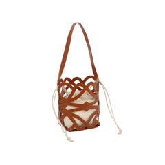 Cutout Cage Bucket Crossbody