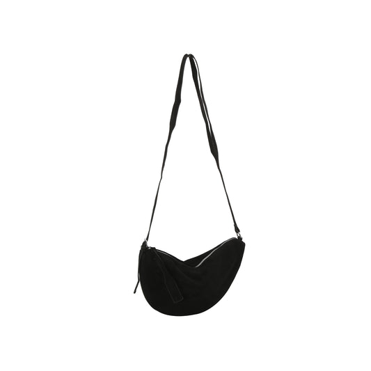 Soft Suede Crescent Sling Crossbody Bag