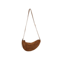 Soft Suede Crescent Sling Crossbody Bag
