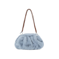 Cozy Ruched Faux Fur Shoulder Bag