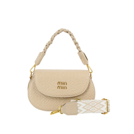 Braided Charm Woven Mini Crossbody