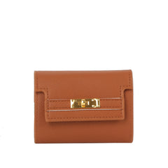 Mini Turn-Lock Tri-Fold Wallet