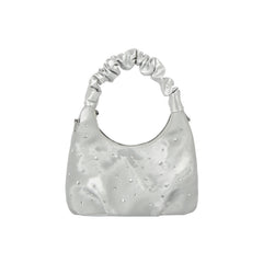 Crystal Stud Mini Hobo Shoulder Bag
