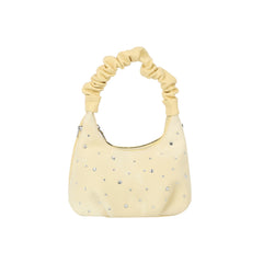 Crystal Stud Mini Hobo Shoulder Bag