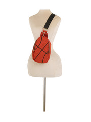 Sports Ball Print Sling Crossbody Bag