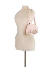 Glossy Curve Shoulder Baguette Bag