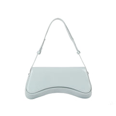 Glossy Curve Shoulder Baguette Bag