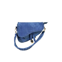 Braided Trim Saddle Shoulder Bag
