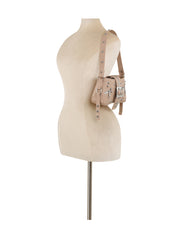 Studded Buckle Mini Shoulder Bag with Zip Pockets