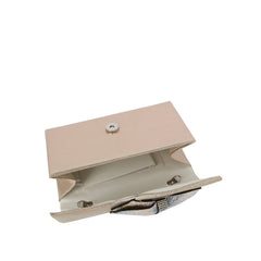 Crystal Bow Metallic Clutch Crossbody