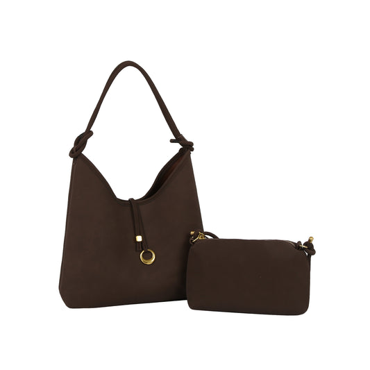 Knot Strap Hobo Shoulder Bag Set