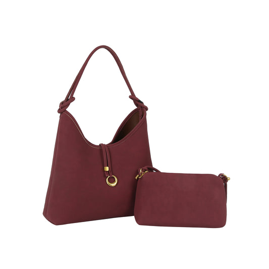 Knot Strap Hobo Shoulder Bag Set