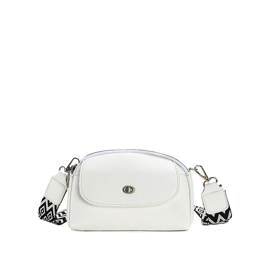 Flap Accent Mini Crossbody with Dual Zip Compartments