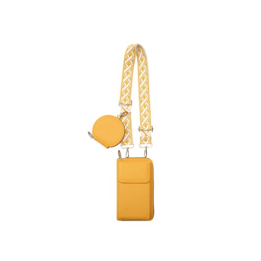 Dual Pouch Phone Crossbody Set with Coin Case