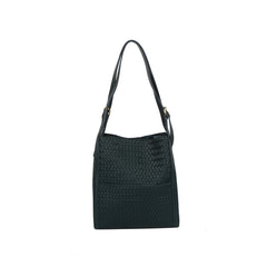 Woven Adjustable Strap Shoulder Handbag