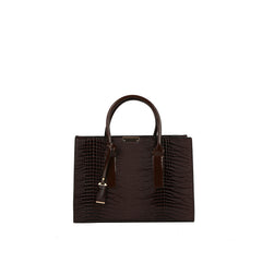 Croc Texture Structured Tote Bag Set