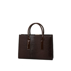 Croc Texture Structured Tote Bag Set