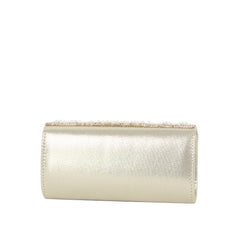 Chevron Pearl Rhinestone Flap Clutch
