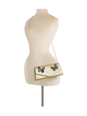 Crystal Butterfly Envelope Clutch Crossbody