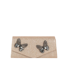 Crystal Butterfly Envelope Clutch Crossbody